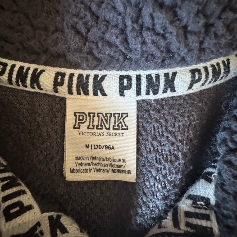 Victoria's Secret PINK Gray Sherpa Pullover - Picture 3 of 4